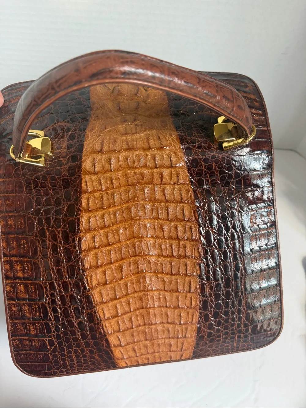 Crocodile sling 2 way crossbody
